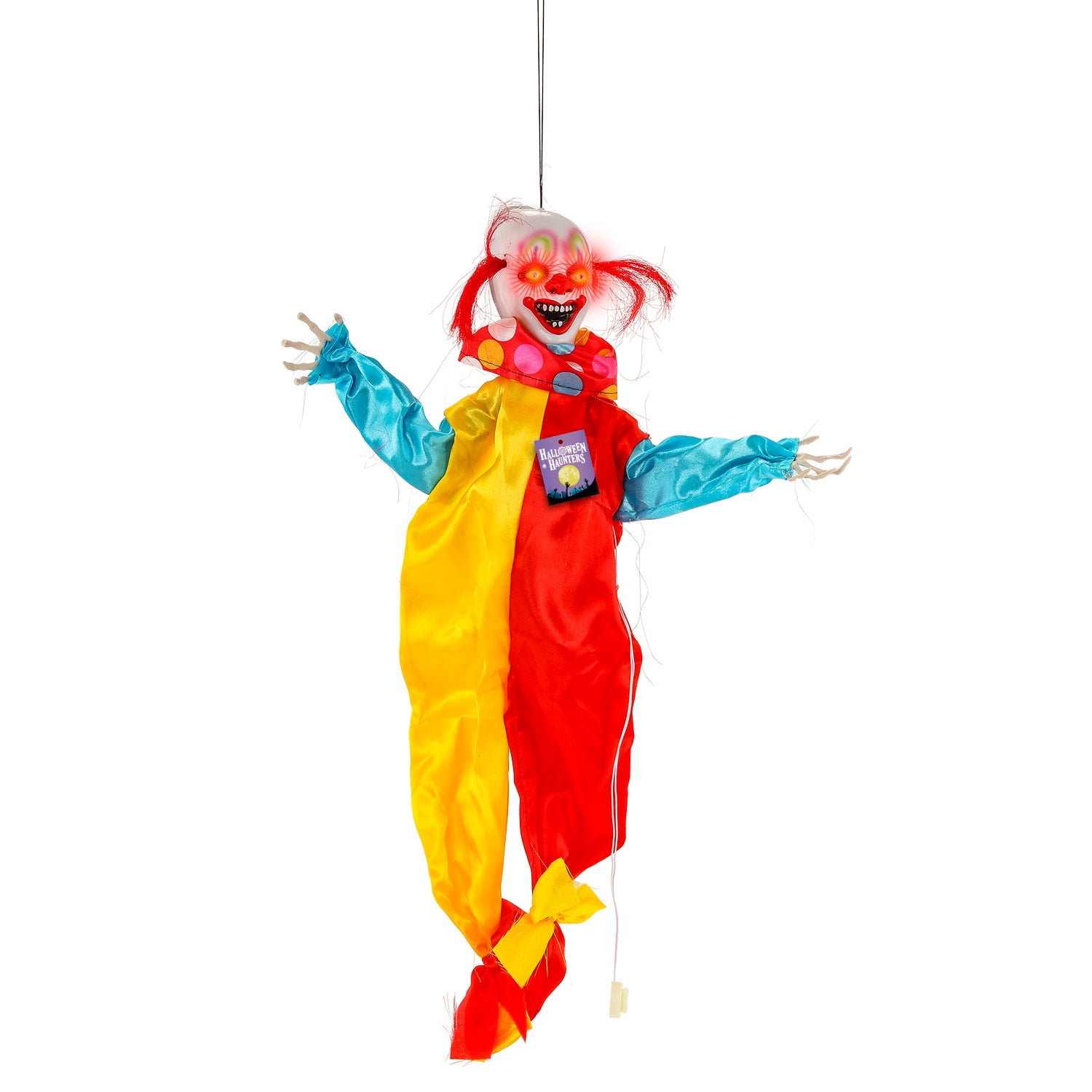 Halloween Haunters Animated Hanging Scary Laughing Circus Clown Prop