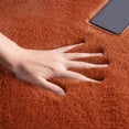 thumbnail image 4 of Orange 3x5 Feet Faux Rabbit Fur Fuzzy Soft Fluffy Plush Cozy Shaggy Area Rug, 4 of 4