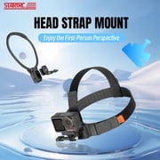 Magnetic Head Strap Mount for DJI, GoPro, Insta360 – Comfortable Adjustable Forehead POV Strap with Quick-Release Adapter & Bonus Magnetic Plate