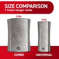 thumbnail image 4 of JSticky Nail Wire Back Hanger White: Adhesive Hooks, Metal, 8 lb Capacity, Light Silver, 1 Pack, 4 of 5