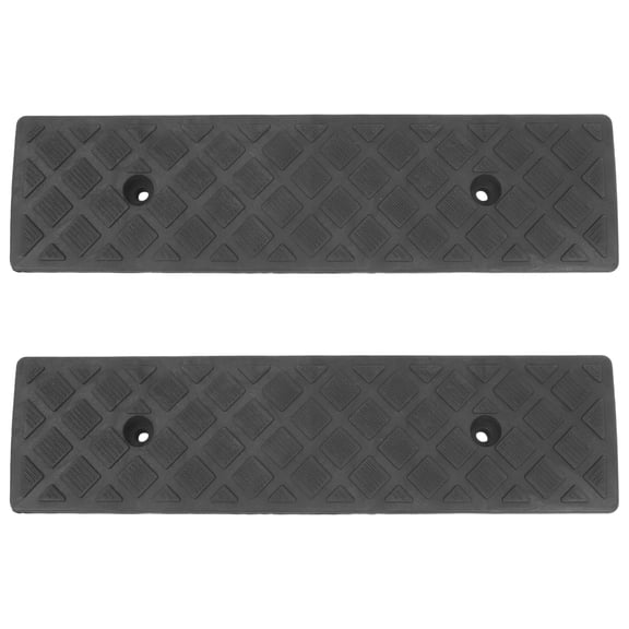 Supvox 2Pcs Black Rubber Driveway Curb Ramps High Strength Wear Resistant Car Wheel Ramps