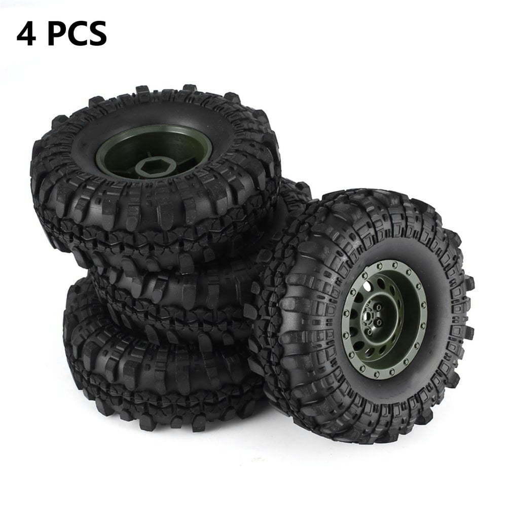 4Pcs 1.9" RC Tires tyre 96mm For RC 1/10 Crawler D90 SCX10 CC01 Wheel Rims New 