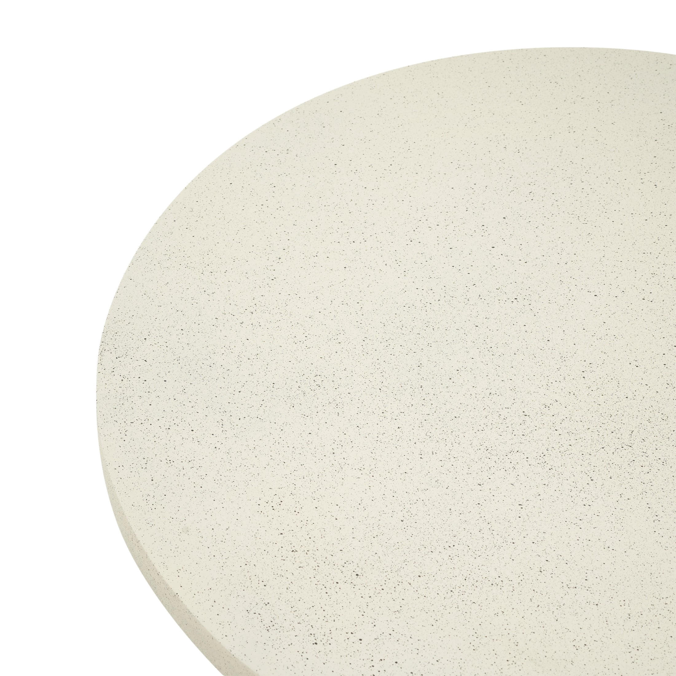 Christopher Knight Home 27.56" Indoor Outdoor Round MGO Coffee Table, Off-White Speckled