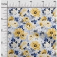 thumbnail image 2 of oneOone Cotton Poplin Yellow Fabric Florals Craft Projects Decor Fabric Printed By The Yard 42 Inch Wide-YW, 2 of 4