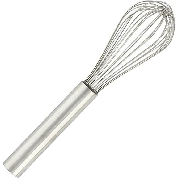 Truecraftware - 10" Stainless Steel Piano Whip/Whisk - Kitchen Wire Whisk for Whisking Beating Blending Ingredients and Mixing Sauces