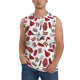 thumbnail image 1 of Balery Red Food Camisetas sin mangas para hombre, absorbe la humedad y protege contra el mal olor.-Large, 1 of 7
