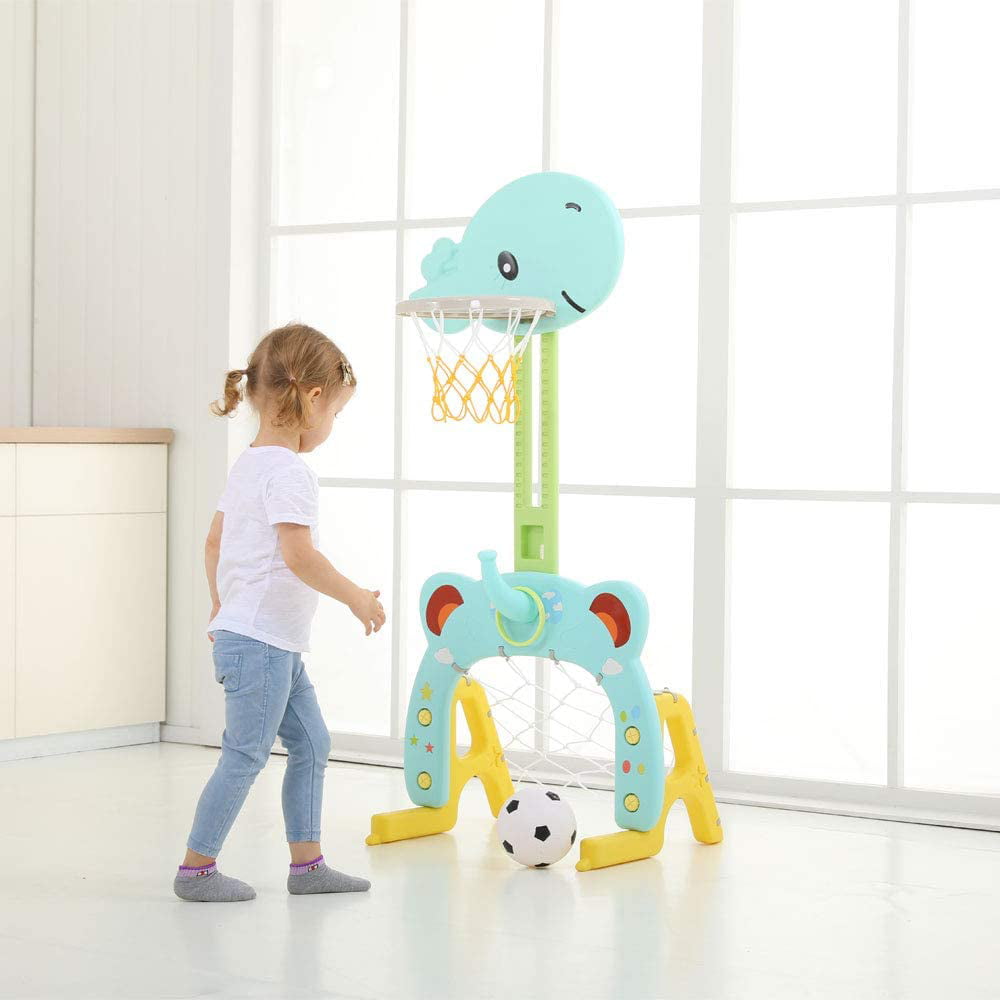 Kids Children Boys Girls Giraffe Basketball Playset Ball Hoop Play Toy Gift 