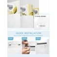 thumbnail image 5 of No Hook Cloth Fabric Shower Curtain with Snap in Liner, Eucalyptus Yellow Waterproof Shower Curtains Set with See Through Top Window, Stripes Bottle Flower Cactus Plant Bath Curtains Shower 72"x96", 5 of 6