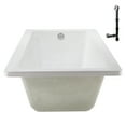 thumbnail image 6 of Streamline N-4080-706-CH 66 in. x 34 in. Acrylic Soaking Drop-In Bathtub in Glossy White, With External Drain in Polished Chrome, 6 of 12