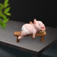 thumbnail image 6 of FashionCha Miniature Pig Figurine Pig Garden Statue Resin Pig Sculpture Realistic Pig Decor Sleep 11cmx5cmx8cm, 6 of 9