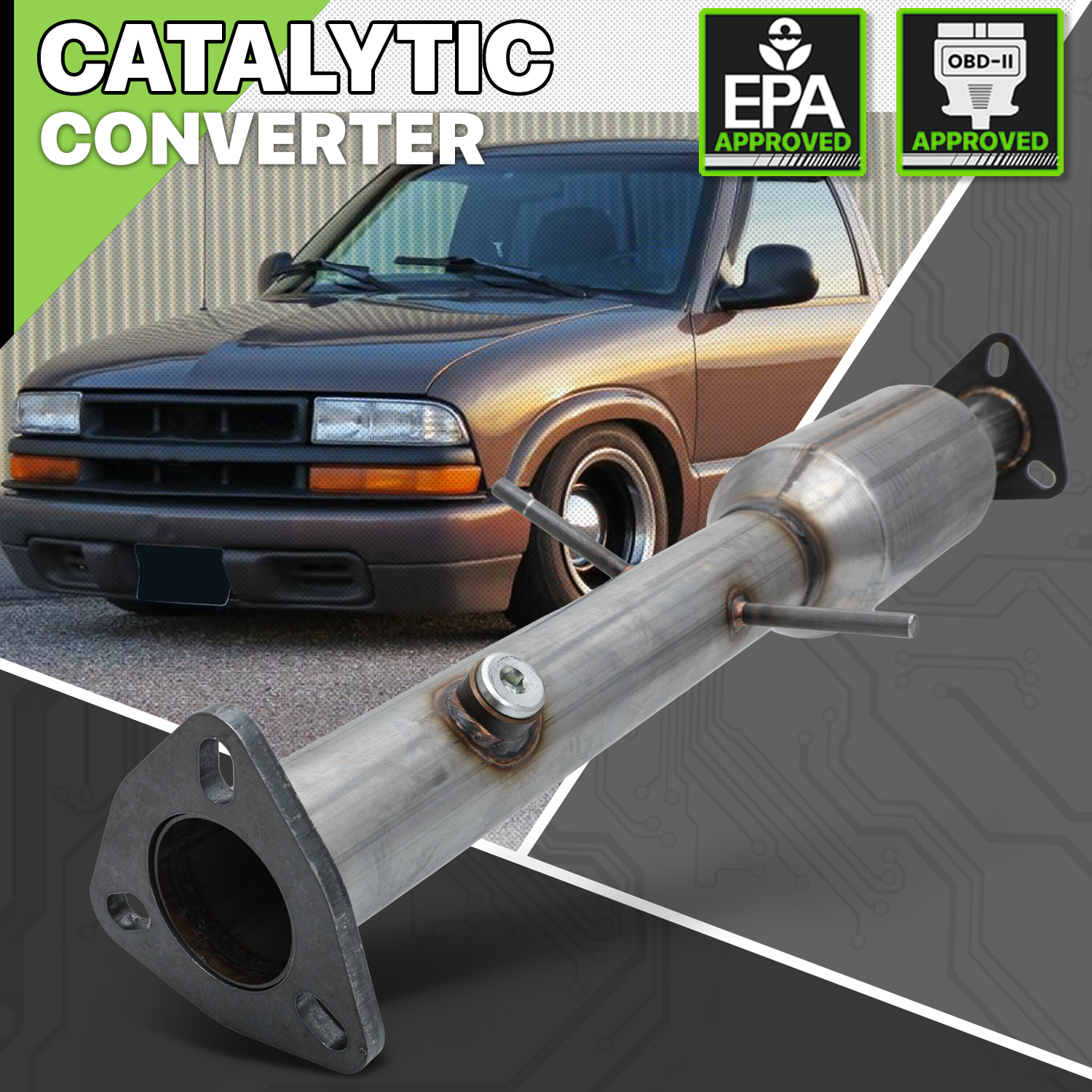 EPA Rear Catalytic Converter For 1996-2003 Chevy S10 & GMC Sonoma 2.2L - SE Brand