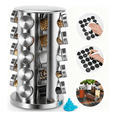 thumbnail image 1 of Especiero Giratorio, 20 Frascos De Cristal Para Especias Xtellar Plateado, 1 of 3