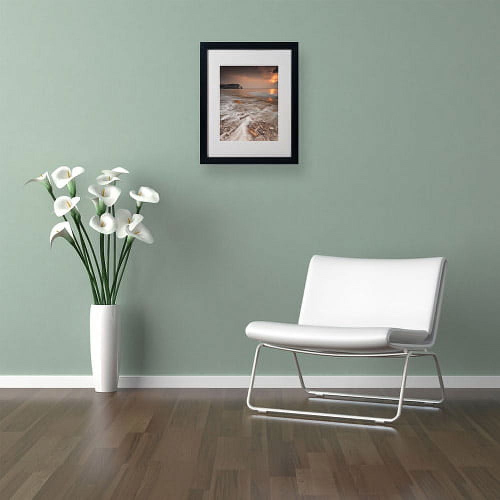 Trademark Fine Art 14" x 11" Acrylic Etretat Black Frame (RV0008-B1114MF)
