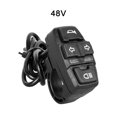 thumbnail image 4 of Kenally Interruptor de luz para patinete de bicicletas eléctricas, IP64, resistente al agua, botón de motocicleta, luces de señal de giro, módulo de Accesorios para motos 48V Kenally VI018047-02B, 4 of 6
