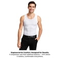 thumbnail image 2 of 2 Pack Men's Body Shaper Compression Shirt Slimming Tank Top Sleeveless Shapewear Undershirt Gynecomastia Tummy Control, 2 of 8