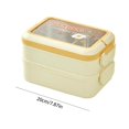 thumbnail image 3 of Kids Cream Style Lunch Box with Rice Artifact Separated Leakproof (Yellow), 3 of 6