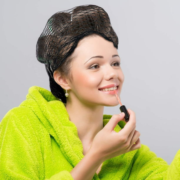 Ensemble de 3 pièces de filets à cheveux pour cheveux bouclés, filet à  cheveux en maille pour femmes