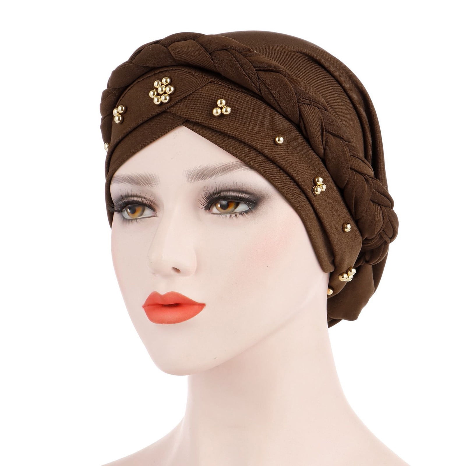Lot De 4 Turban Pour Femme, Bonnet Turban Africain Tressé