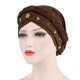 thumbnail image 4 of Gorro turbante trenzado con cuentas para mujer: elegante gorro con pañuelo para mujeres musulmanas o embarazadas, cubre el cabello con un elástico suave, apto para todas las estaciones, 4 of 4