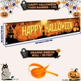 thumbnail image 2 of Banner Katchon Happy Halloween 120x20 cm naranja y negro, 2 of 8