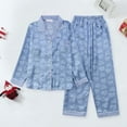 thumbnail image 2 of Silk Pajamas for Women Shorts Set Petite Pajama Bottoms Thin Long Sleeve Suit Spring And Autumn Ice Silk High Sense Ink Painting Leisure Home Clothing, 2 of 6