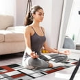 thumbnail image 5 of 2 Piece Red Black Geometric Rug Kitchen Rug Set, Decor Kitchen Rugs, Absorbent Non-Slip Washable Floor Mats, Home Indoor Runner Rugs 17"x47"+17"x30", 5 of 7