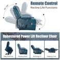 thumbnail image 3 of Lift Recliner for Elderly, LEGAHOME Electric Power Lift Chair with Heated and Massage, 26" Oversized PU Leather Recliner Chair with Cup Holders & Side Pockets up 400 lbs, Blue, 3 of 12