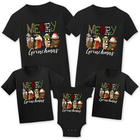 

Christmas Grinch Cute Family Outfit Custom Family Shirt Oversized Tee Shirt for Unisex Short Sleeve