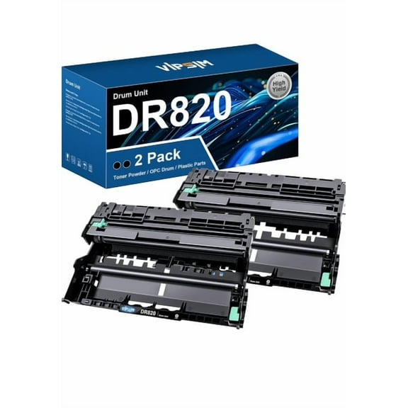 DR820 DR-820 Drum (Not Toner) Replacement for Brother DR-820 Drum Unit to Use with HL-L6200DW MFC-L5850DW HLL6200DW MFC-L5900DW MFC-L5700DW HL-L5200DW MFC-L6800DW Printer | 2 Black