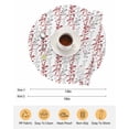 thumbnail image 6 of 15 Inch Round Placemats Set of 4, Red Grey Botanical Non Slip Heat Insulation PP Table Mats, Spring Floral Summer Farmhouse Washable Place Mats for Kitchen Dining Party Table Decor, 6 of 7