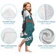 thumbnail image 7 of Boston Terrier with Bones and Paws Hooded Bath Towel，50"x30" for Ages 3 To 12 Kids, Quick Dry Lightweight Soft Microfiber Hood Beach Towel Cover Up for Kids, 7 of 7
