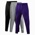 thumbnail image 4 of TOWED22 Men's Jogger Sweatpants Workout Lounge Casual Jogger Fleece Sweat Pants with Pockets(Purple,XL), 4 of 4