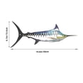 thumbnail image 2 of FRCOLOR Wall Decor Indoor Outdoor Iron Art Shark Wall Hanging Sculpture Home Decorative Ornament, 2 of 8