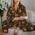 thumbnail image 6 of Fotbe Spooky Sweets Pattern Long Sleeve Pajama Set for Women,Sleepwear Set,2-piece Loungewear Set,Soft PJs Comfy Nightwear with Pockets -Large, 6 of 7
