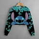 thumbnail image 1 of Disney Stitch ropa para niños Casual dibujos animados nuevo otoño e invierno estampado niñas suéter corto lindo niñas Tops140 heqiyong CONDUJO, 1 of 2