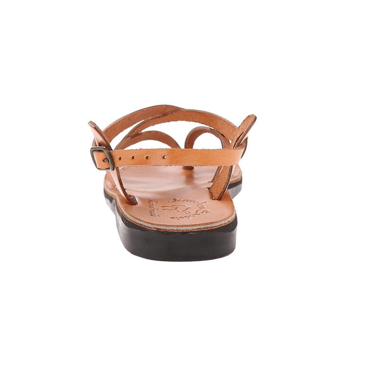 Jerusalem Sandals 13 Tan Real Leather Slingback Mule Buckle Clog Excellent Miriam | Tan Leather Slingback Buckle Sandal main image 4
