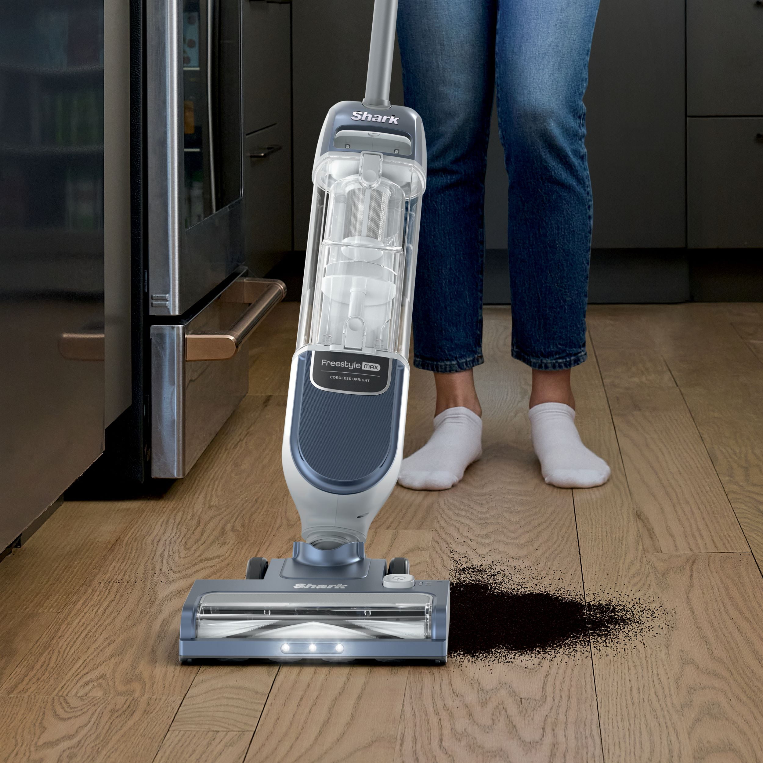 Shark Freestyle Max Cordless Upright Vacuum, Multi-Surface Cleaning, Lightweight, Easy Maintenace, with Large Dust Cup and 2-Speed Brushroll, LED Headlights, Nordic Blue, SV2002C