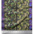 thumbnail image 1 of Soimoi Satin Silk Fabric Stripe,Floral & Paisley Printed Fabric 1 Yard 42 Inch Wide, 1 of 1