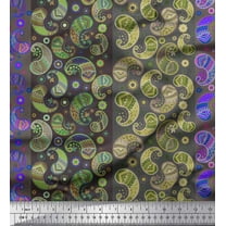 Soimoi Cotton Duck Fabric Stripe,Floral & Paisley Print Sewing Fabric Yard 42 Inch Wide