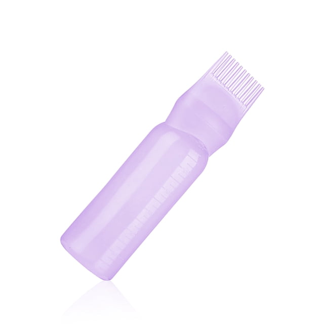Vogacara Botella aplicadora de peine de raíz con escala graduada, herramienta de peluquería fiable, accesorio de peluquería, coloración del cuero Cuidado del cabello No.1 Vogacara CE003166-01