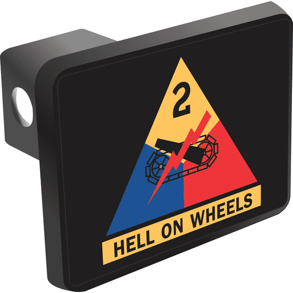 U.S. Army 2nd Armored Division Trailer Hitch Cover