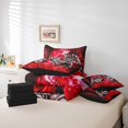 thumbnail image 6 of Manfei Jungle Animal Wolves Twin Bedding Sets 7-Piece,Woodland Animal Wolf Bedding Comforter Set,Red Country Floral Sheet Sets For Teens,Ultra Soft Home Decor,Reversible, 6 of 8