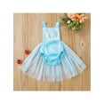 thumbnail image 2 of Franhais Baby Girl Dress Romper, Newborn Lettering Pattern Printed Mesh Skirt Sleeveless Button One Piece, 2 of 9
