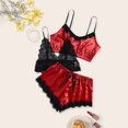 thumbnail image 6 of Lindreshi Lingerie Sets for Women 2pc Set Lace Lingerie Silk Underwear Sleepwear Underwear Pajamas Satin, 6 of 8