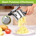 thumbnail image 4 of Potato Ricer Stainless Steel, Heavy Duty Potato Masher with Ergonomic Handle, Large 3 Interchangeable Discs Ricer for Mashed Potatoes Dishwasher Safe, Efficiently Make Fluffy Smooth Mashed Potatoes, 4 of 6