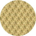 thumbnail image 1 of Ahgly Company Tapis de Zone Rond Lavable en Machine Intérieur Transitionnel Brun Doré Foncé, 3 Pieds Rond, 1 of 7