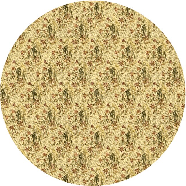 Ahgly Company Tapis de Zone Rond Lavable en Machine Intérieur Transitionnel Brun Doré Foncé, 3 Pieds Rond