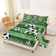 thumbnail image 2 of Erosebridal Initial Alphabet S Bed Sheets,Football Sport Theme Kids King Sheets For Soccer Gamer 4-Piece, 2 of 6