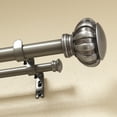 thumbnail image 3 of Lumino 1" and 5/8" Pewter Botero Knob Adjustable Double Curtain Rod Set, 42"-120", 3 of 5