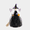 #09Z B, variant on Halloween Witch Doll Decorations for Home Party, Cute Handmade Style Figurine with Witch Hat Broom Pumpkin, Purple/Black Wings